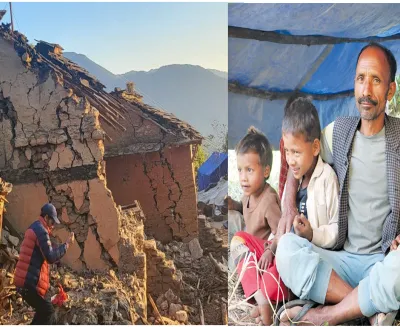 डोटीका भूकम्प पीडितको गुनासो: भूकम्पमा बल्लतल्ल बाँचे पनि चिसोले मरिने भयो