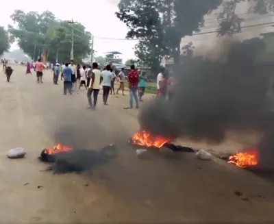 कञ्चनपुरमा युवकको मृत्यु भएको भन्दै चक्काजाम